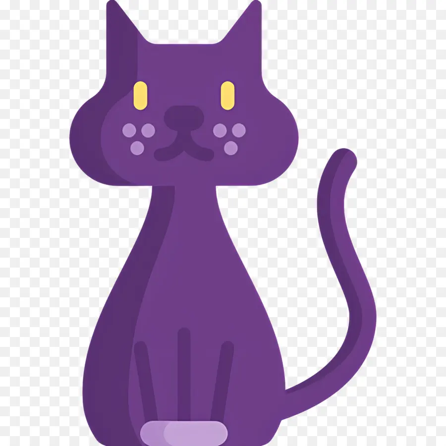 Gato Do Dia Das Bruxas，Gato Roxo PNG