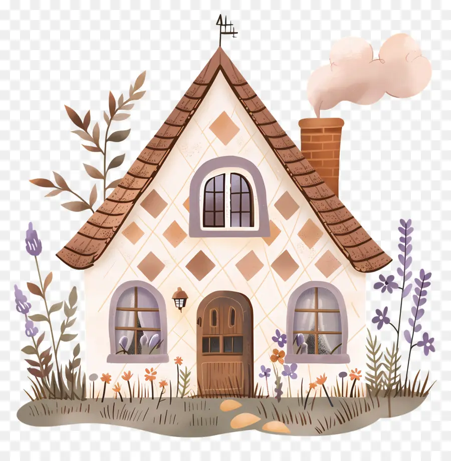 Casa De Outono，Casa Fofa De Doodle PNG