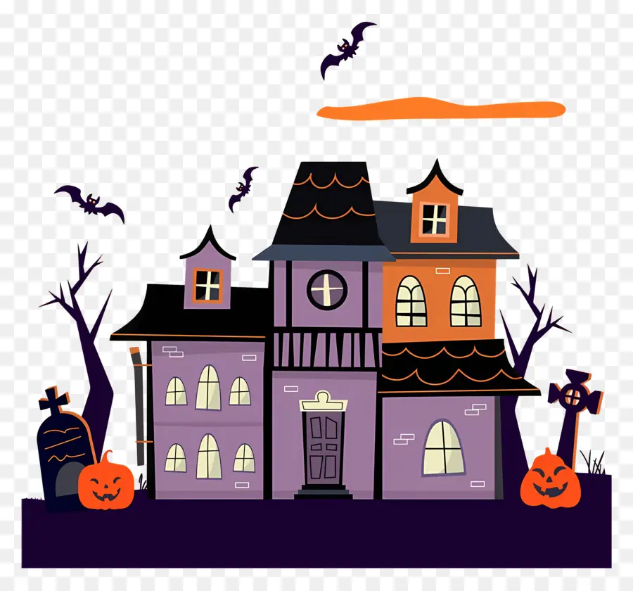 Casa De Halloween，Casa Assombrada PNG