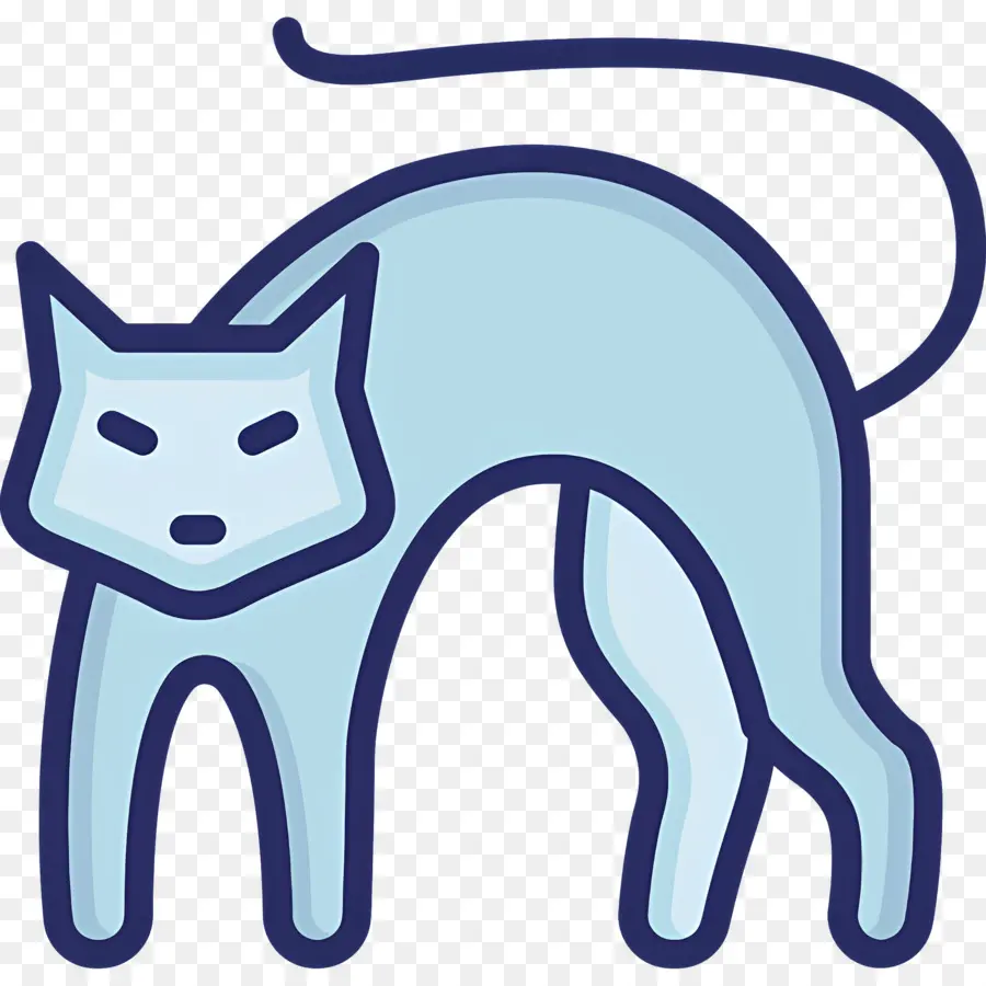 Gato Do Dia Das Bruxas，Gato Azul Claro PNG