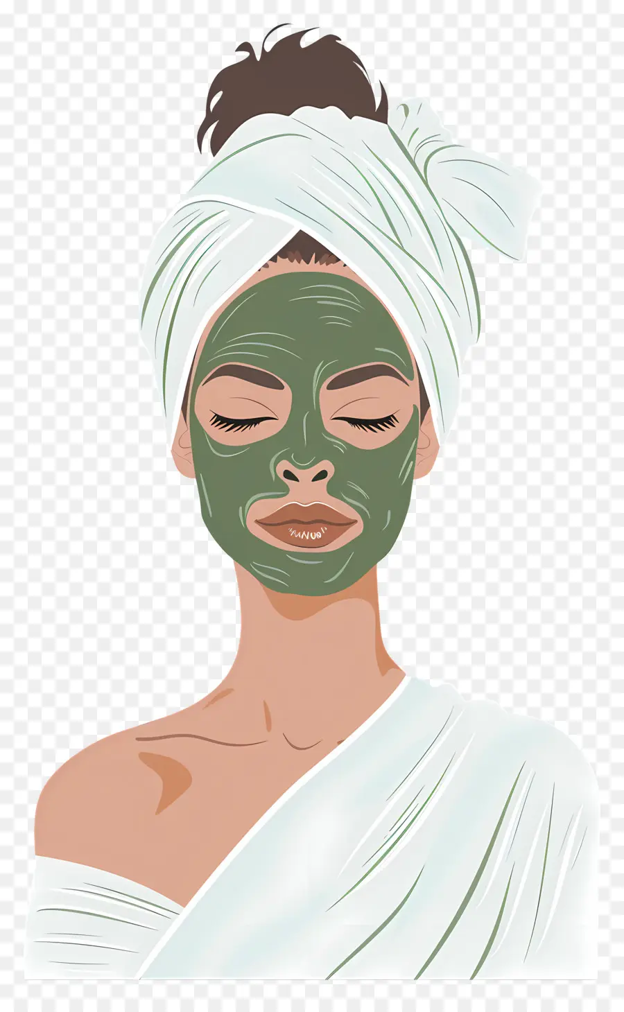 Máscara Facial De Spa，Mulher Com Máscara Facial PNG