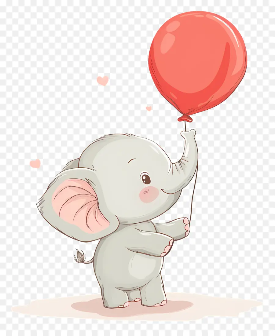 Bebê Elefante，Elefante Com Balão PNG