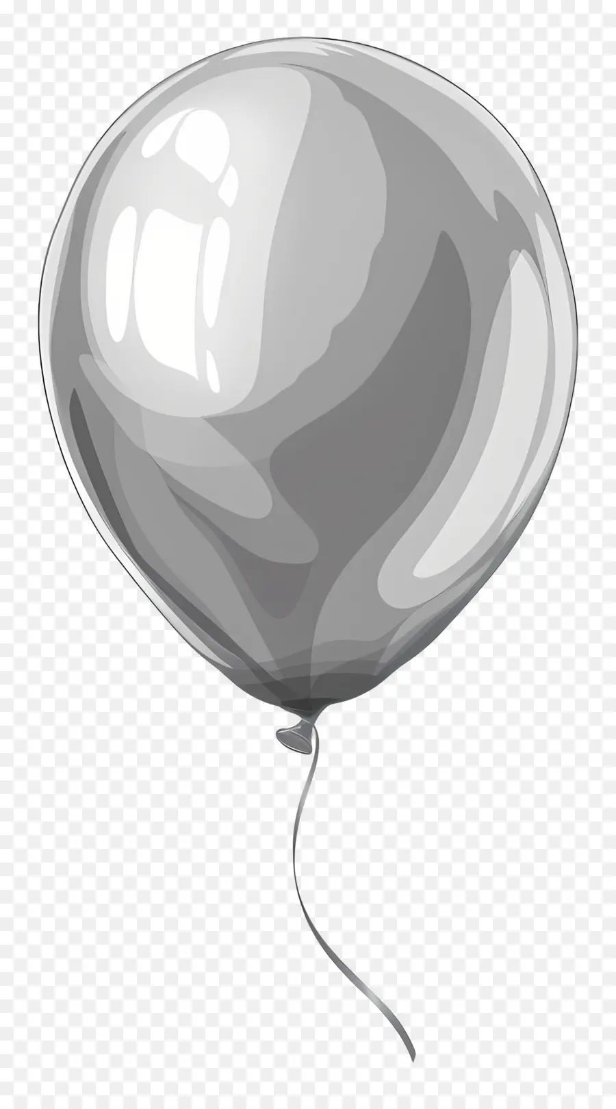 Balão Único，Balão Prateado PNG