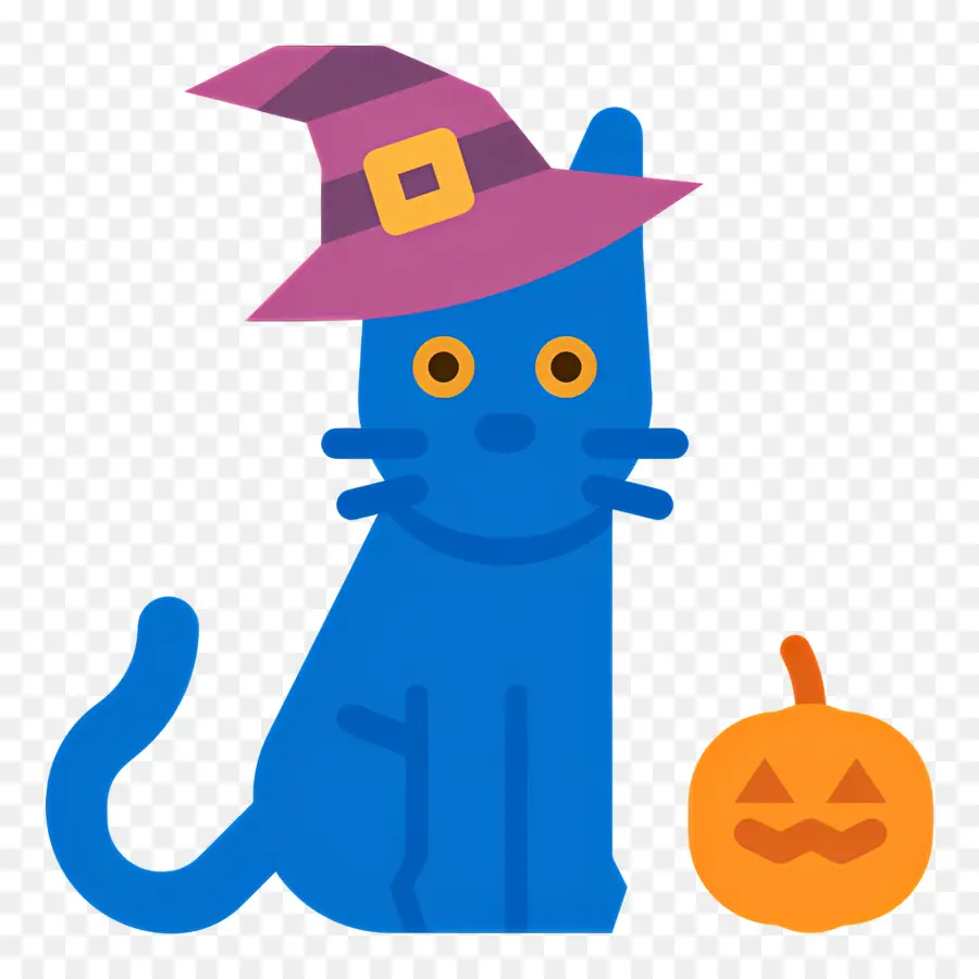 Gato Do Dia Das Bruxas，Gato Azul PNG