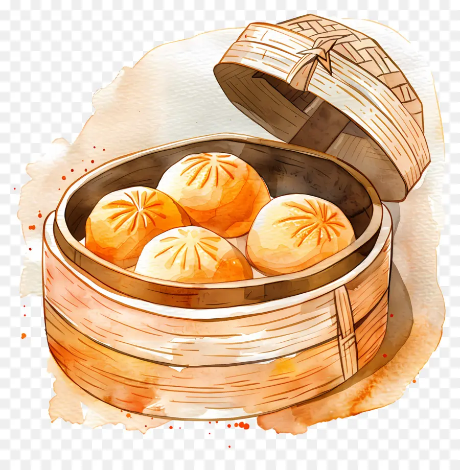 Comida Chinesa，Pãezinhos Cozidos No Vapor PNG