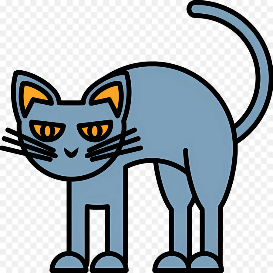 Gato Do Dia Das Bruxas，Gato Azul PNG