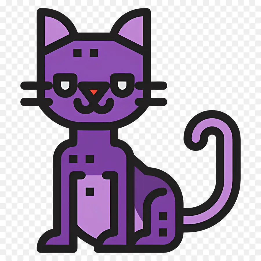 Gato Do Dia Das Bruxas，Gato Roxo PNG