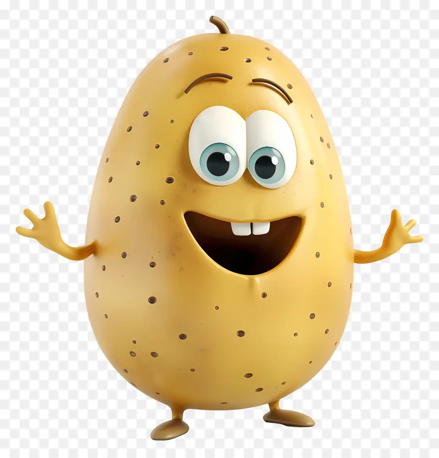 Batata De Desenho Animado，Sorrindo PNG