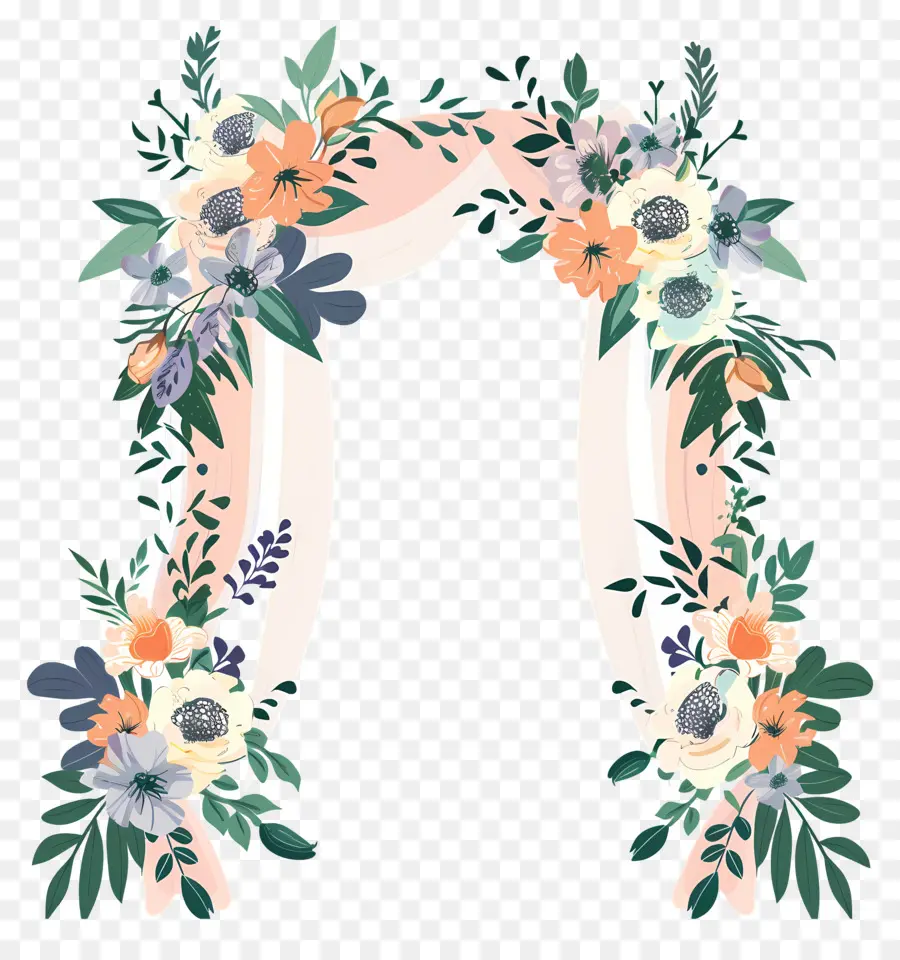 Arco De Casamento，Arco Floral Elegante PNG