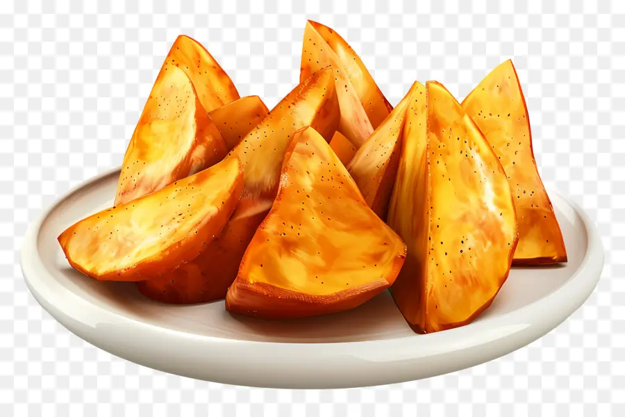 Fatias De Batata，Fatias De Batata Dourada PNG