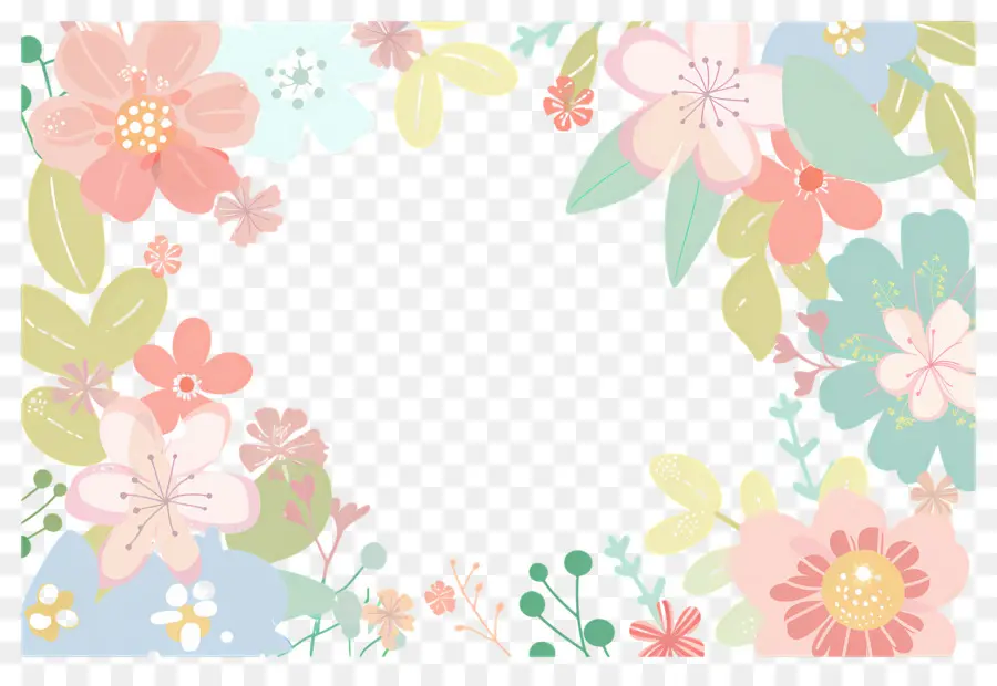 Moldura Floral，Moldura Floral Delicada PNG