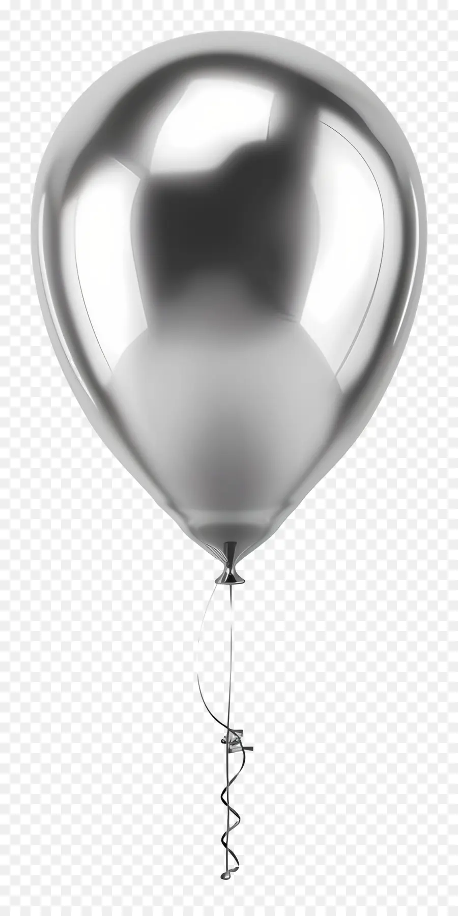 Balão Único，Balão Prateado PNG