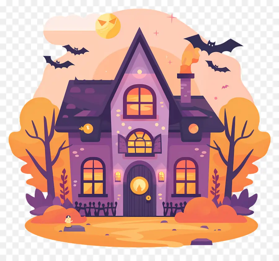 Casa De Halloween，Casa Fantasma PNG