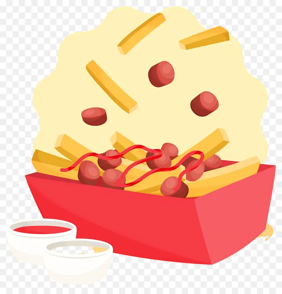 Salchipapa，Batatas Fritas E Salsichas PNG