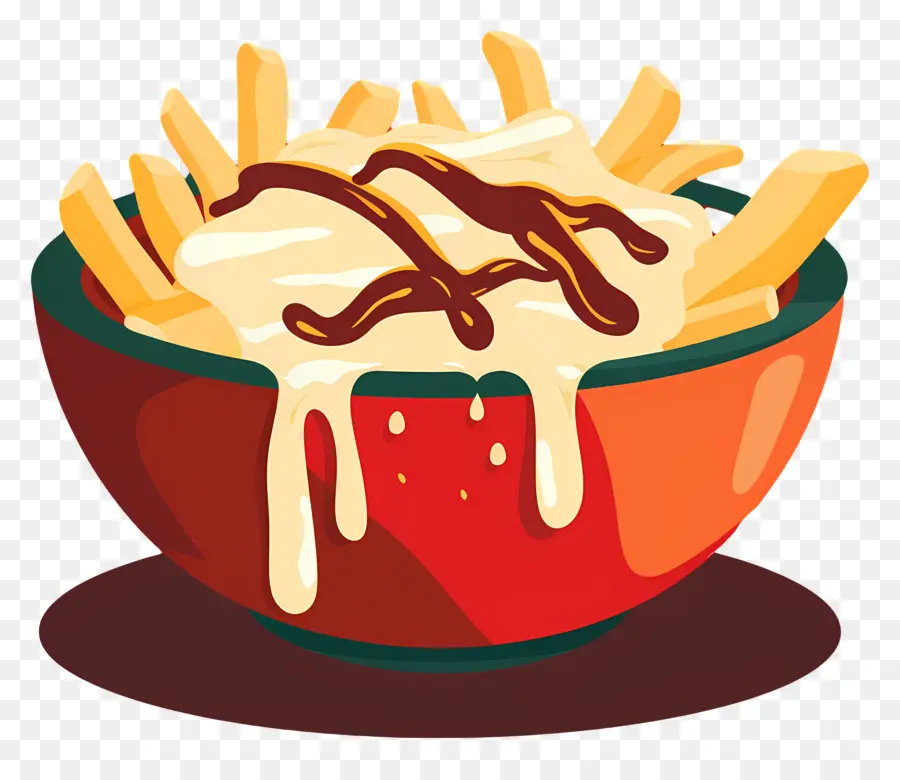 Poutine，Batatas Fritas Com Queijo PNG