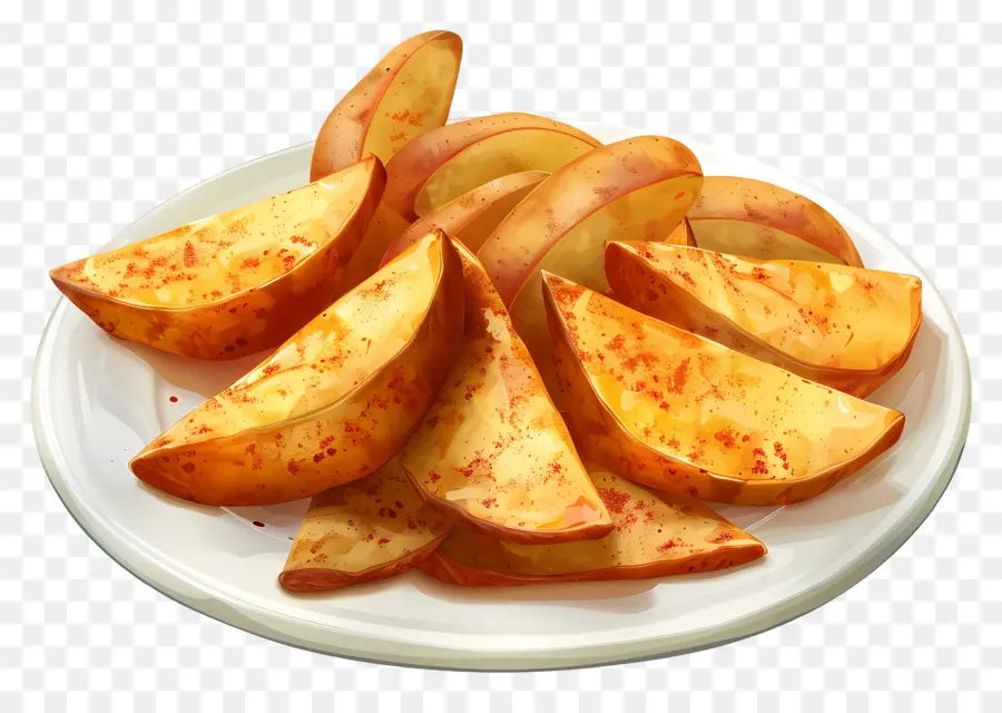 Fatias De Batata，Lanche PNG