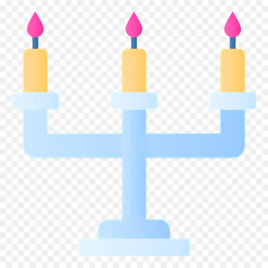 Menorá De Hanukkah，Candelabro Azul PNG