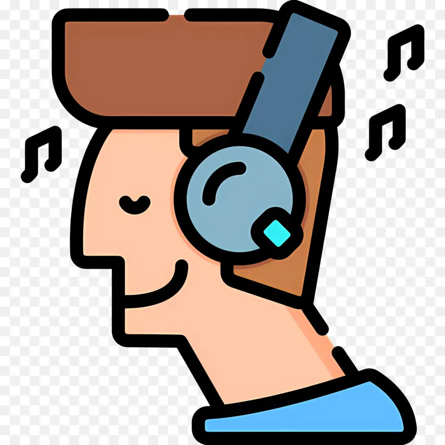 Ouvindo Música，Pessoa Com Fones De Ouvido PNG