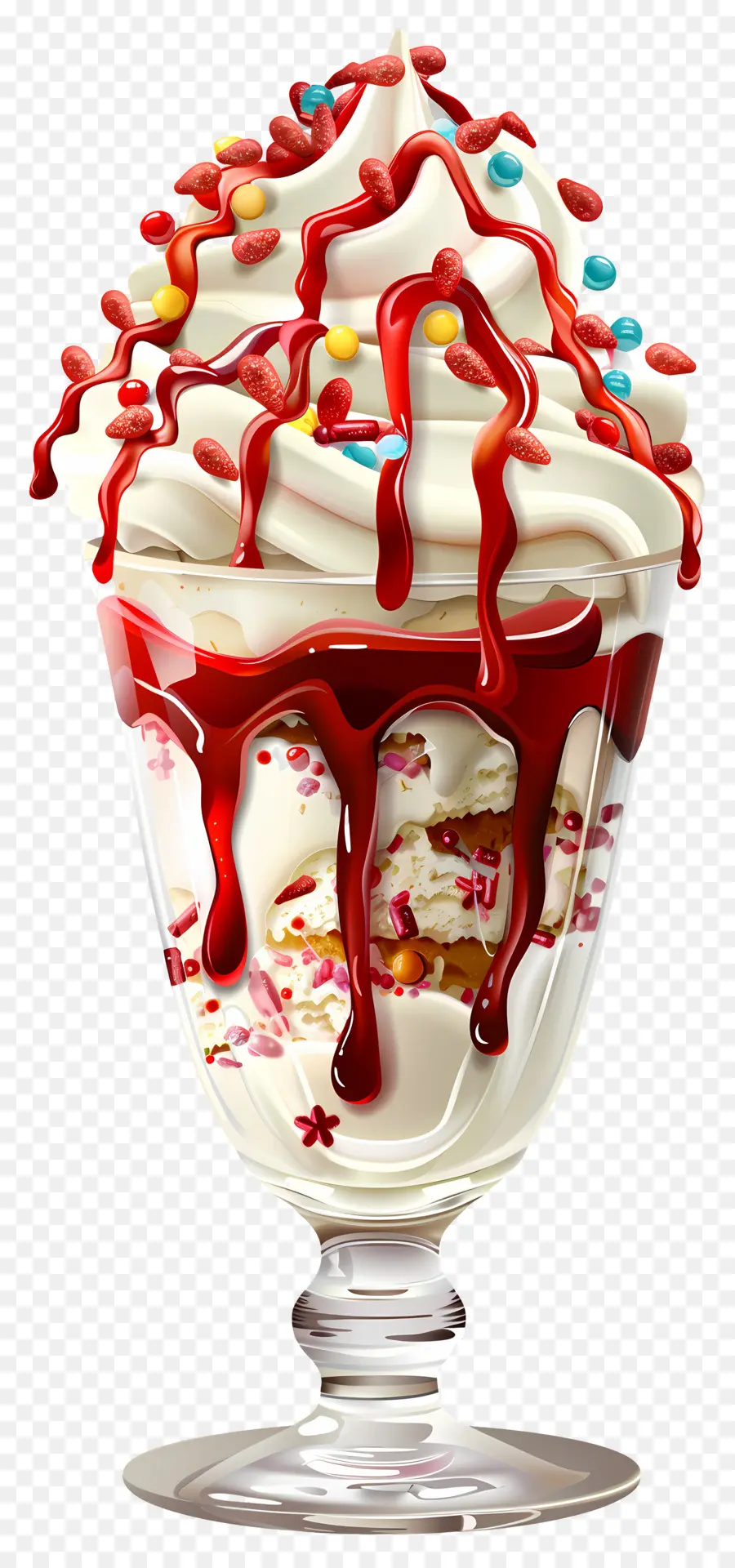 Sundae De Sorvete，Sundae De Morango PNG