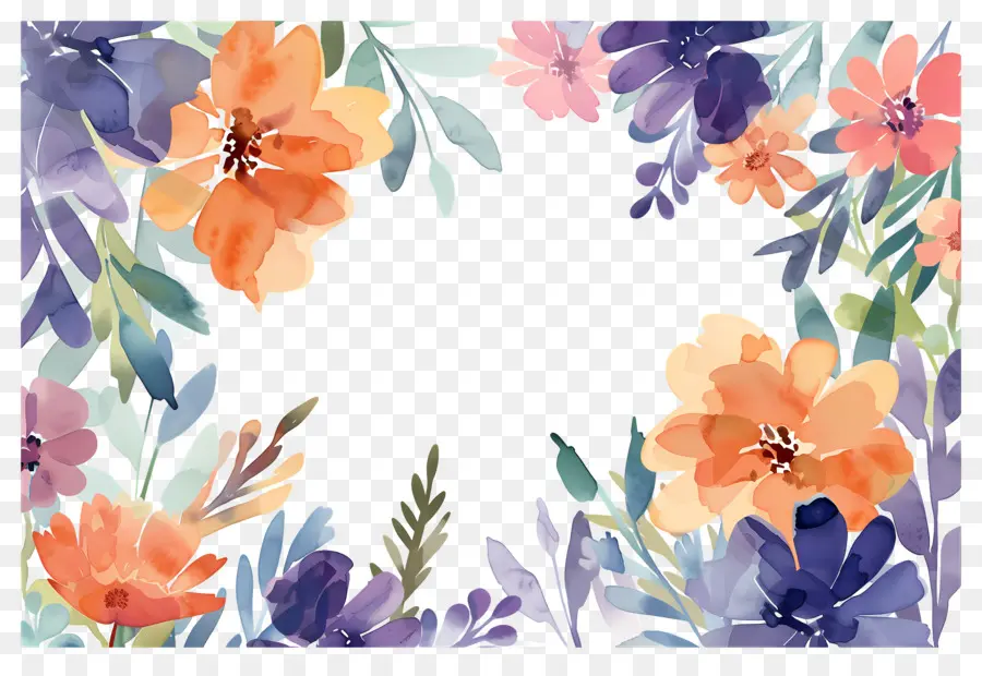 Moldura Floral，Moldura Floral Delicada PNG