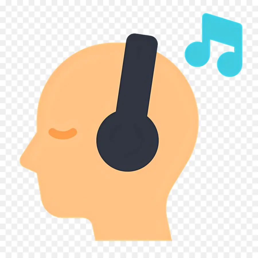 Ouvindo Música，Fones De Ouvido Com Nota Musical PNG