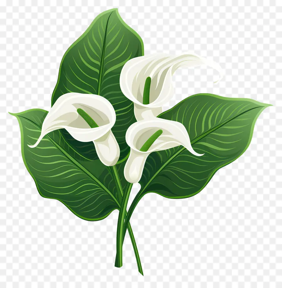 Calla Lírio，Lírios Brancos PNG