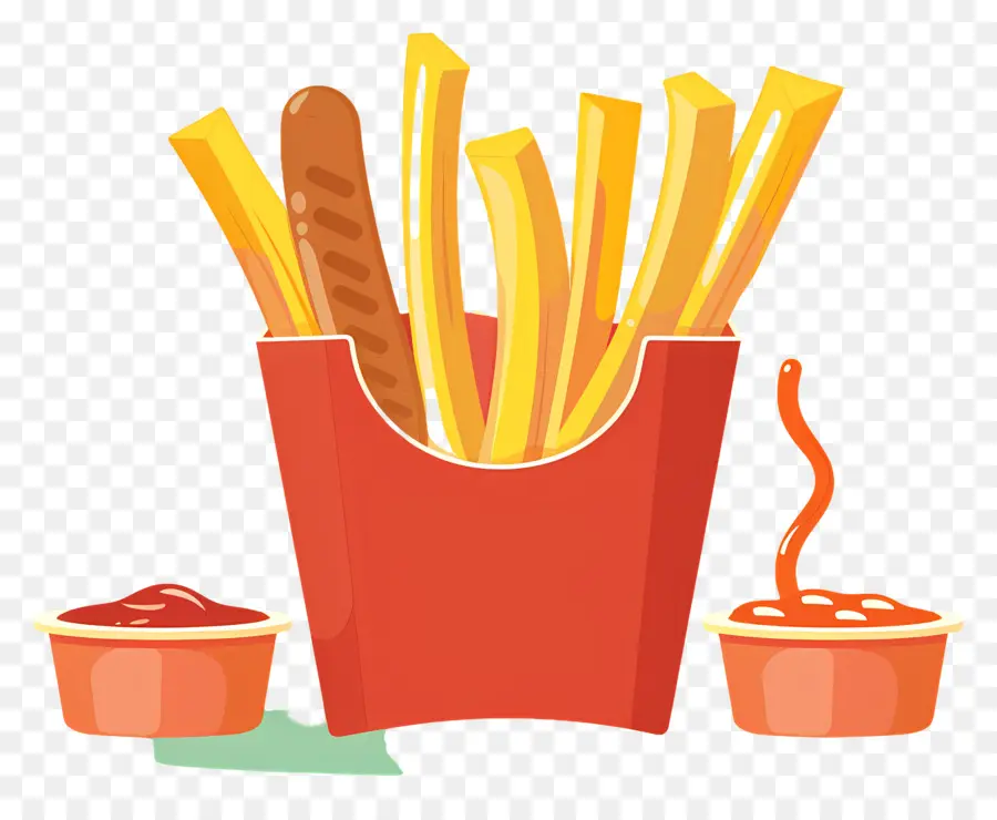 Salchipapa，Batatas Fritas PNG