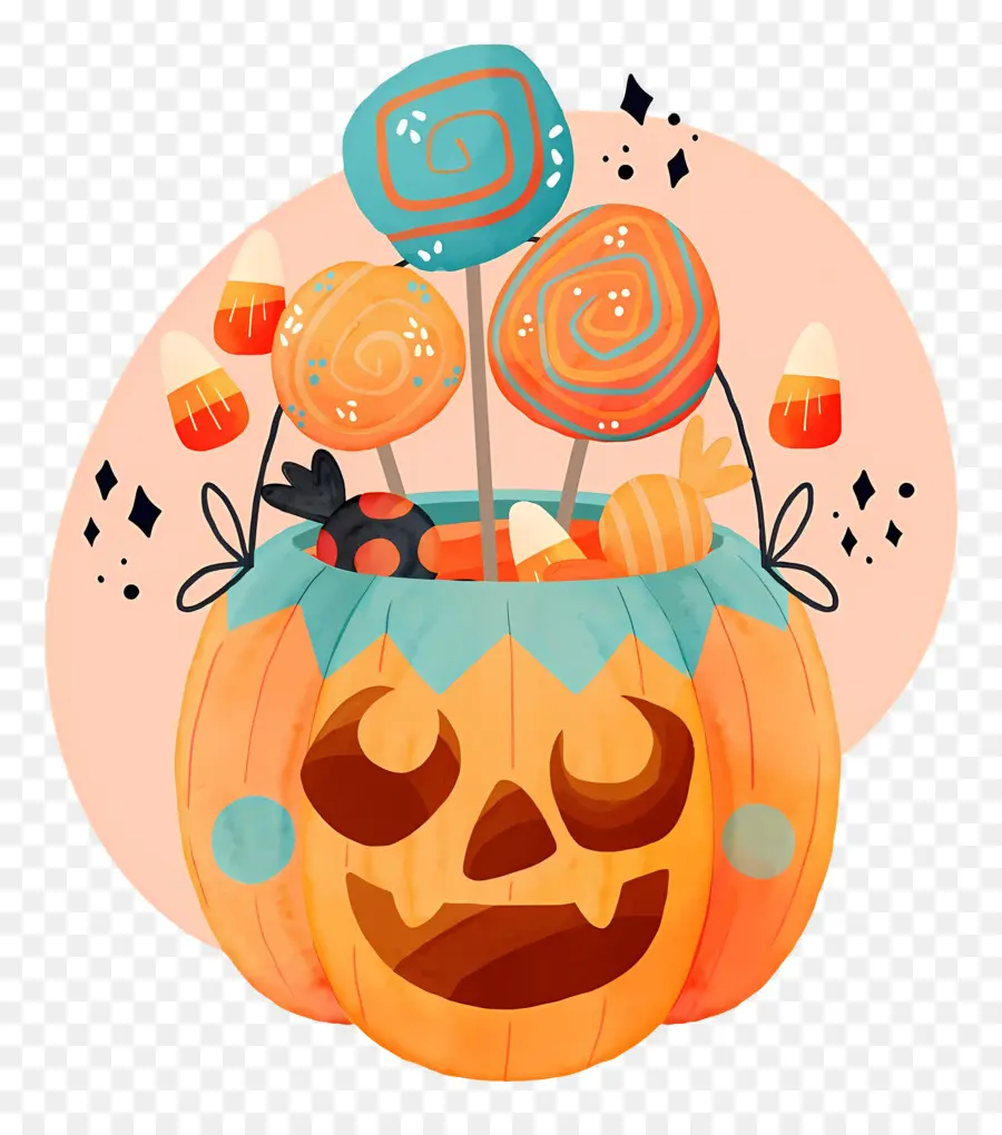 Balde De Doces De Halloween，Doces De Halloween PNG