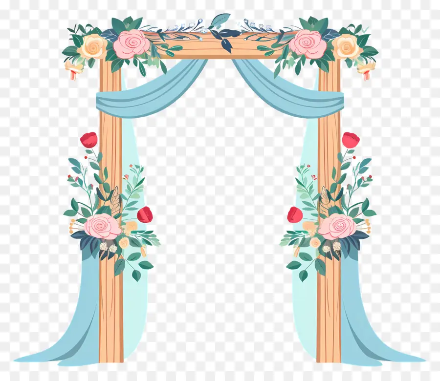 Arco De Casamento，Arco Floral Rosa PNG