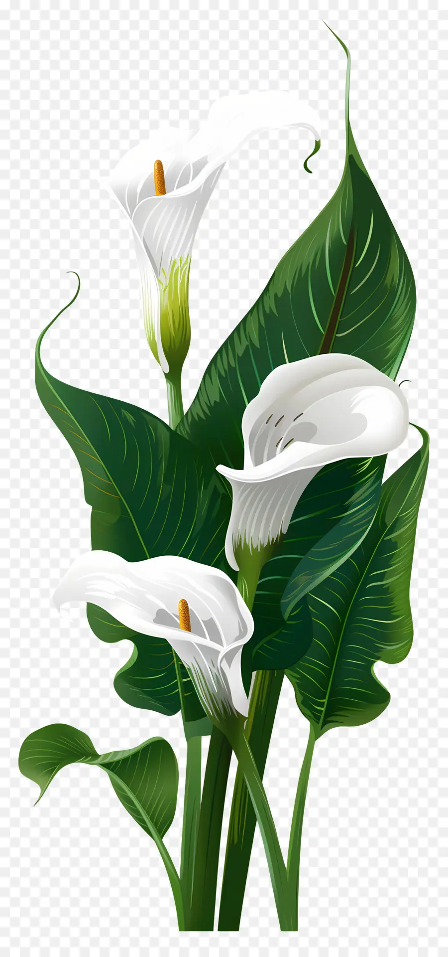 Calla Lírio，Branco PNG