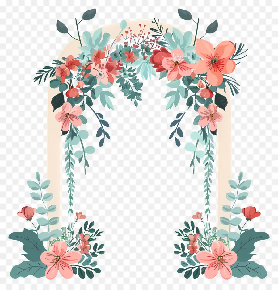 Arco De Casamento，Arco Floral Pastel PNG