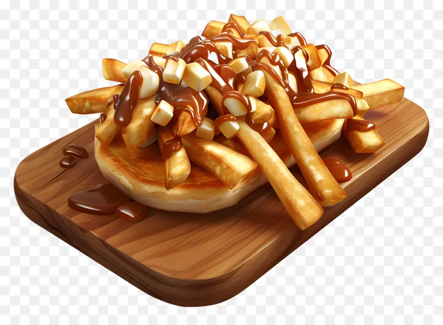 Poutine，Poutine Com Queijo E Molho PNG