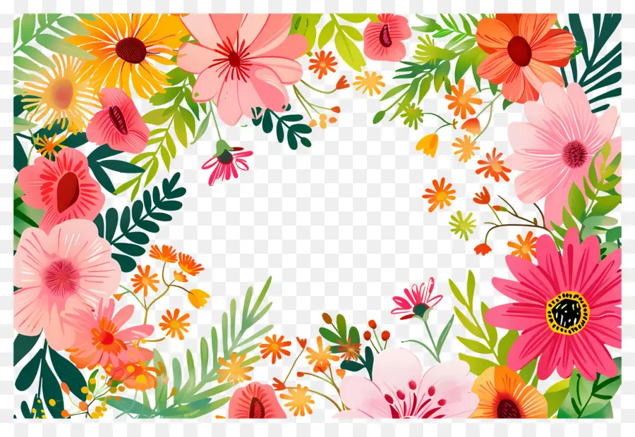 Moldura Floral，Moldura Floral Delicada PNG