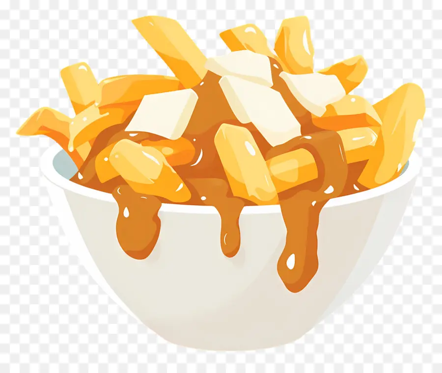 Poutine，Poutine Com Coalhada De Queijo PNG