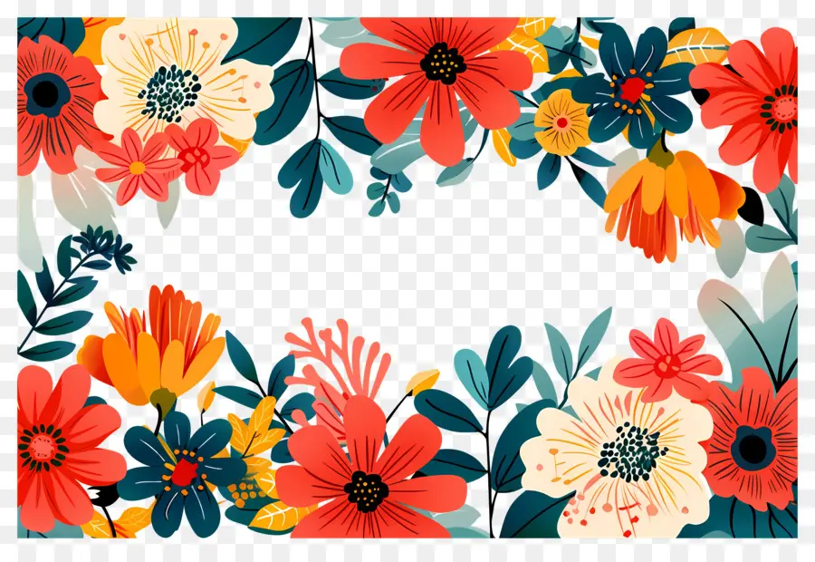 Moldura Floral，Flores PNG