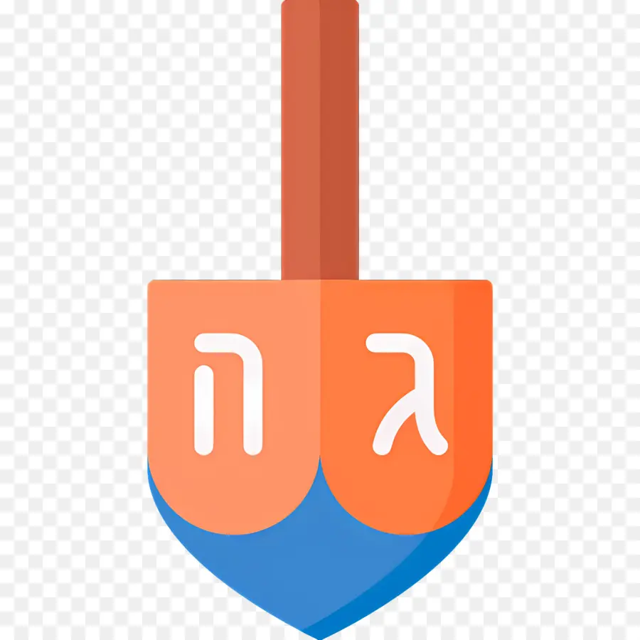 Hanukkah Dreidel，Pião Laranja E Azul PNG