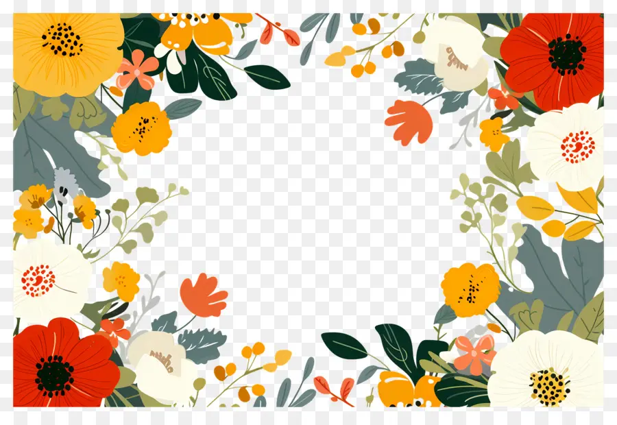 Moldura Floral，Moldura Floral Delicada PNG