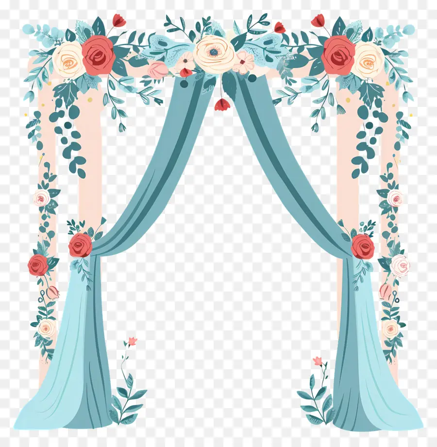 Arco De Casamento，Arco Floral Rosa PNG