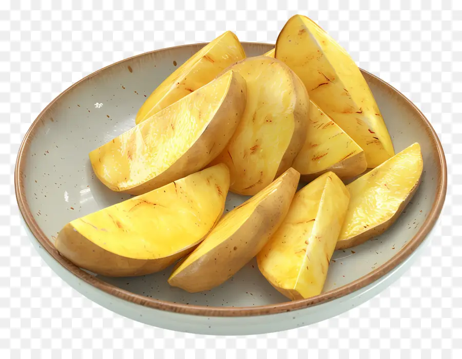 Fatias De Batata，Fatias De Batata Dourada PNG