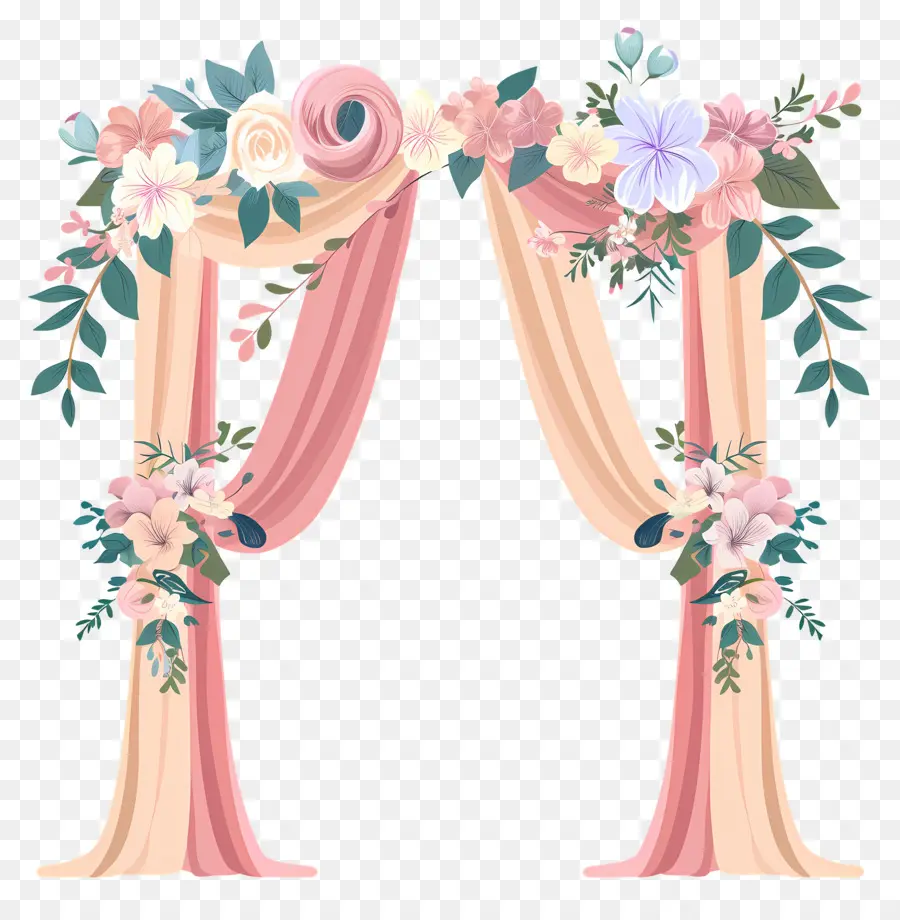 Arco De Casamento，Arco Floral Rosa PNG