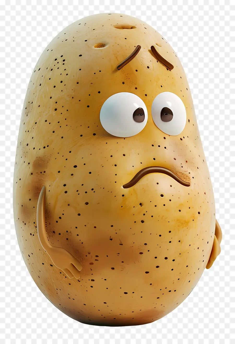 Batata De Desenho Animado，Batata Preocupada PNG