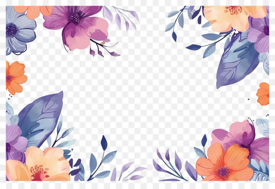 Moldura Floral，Moldura Floral Delicada PNG