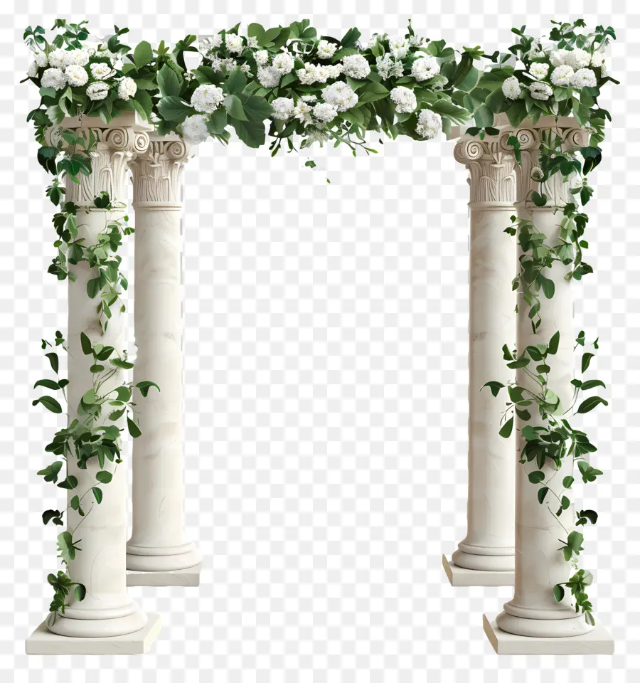 Arco De Casamento，Arco Floral Branco PNG