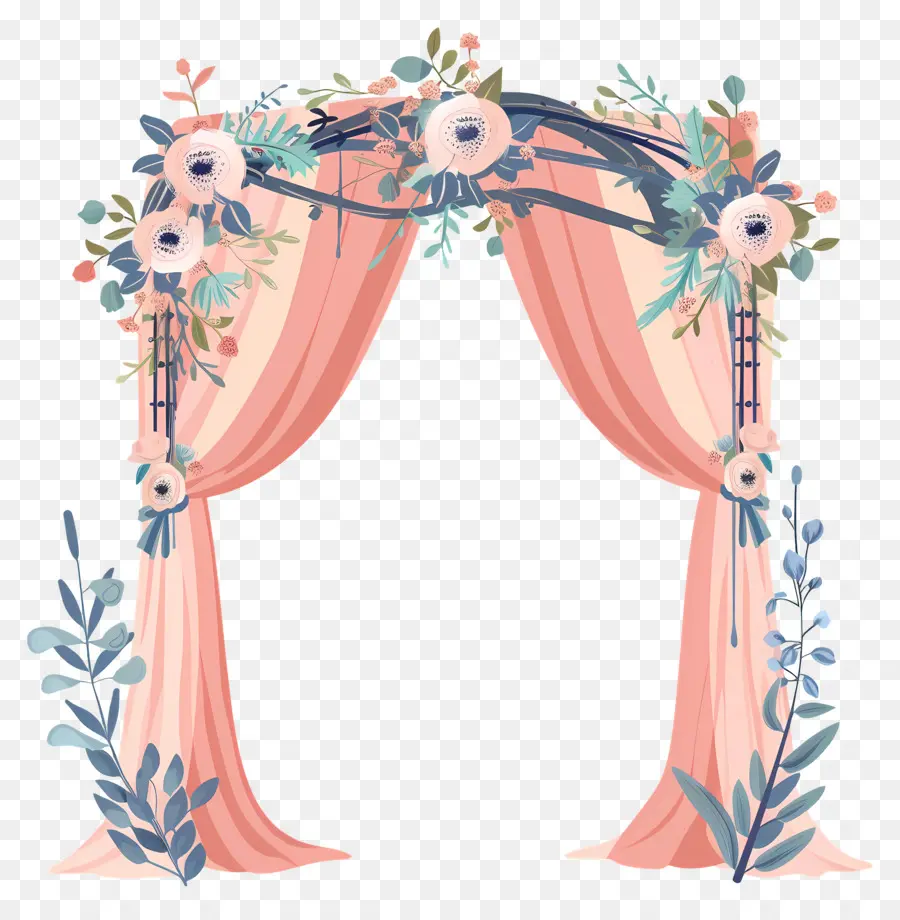 Arco De Casamento，Arco Floral Rosa PNG