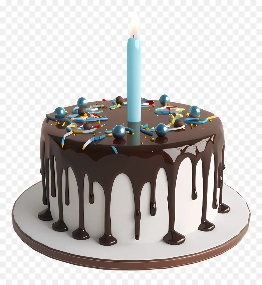 Bolo De Aniversário 3d，Bolo De Chocolate PNG