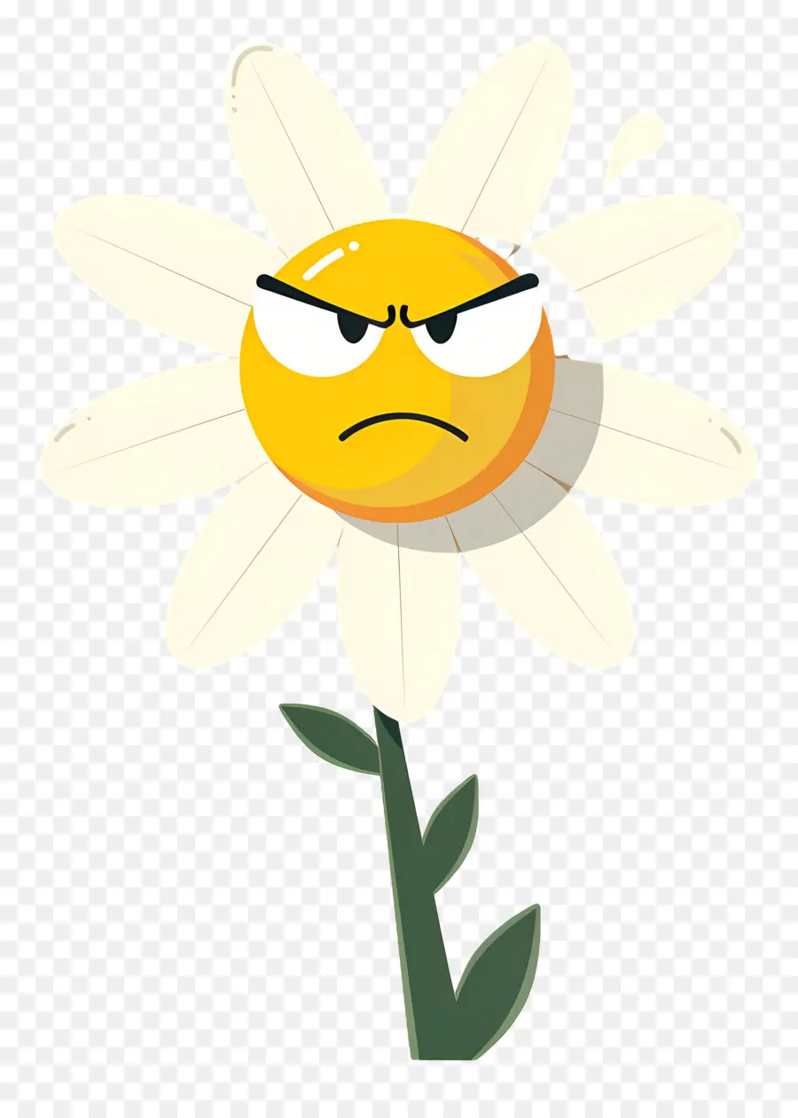 Emoji De Flor，Flor Irritada PNG