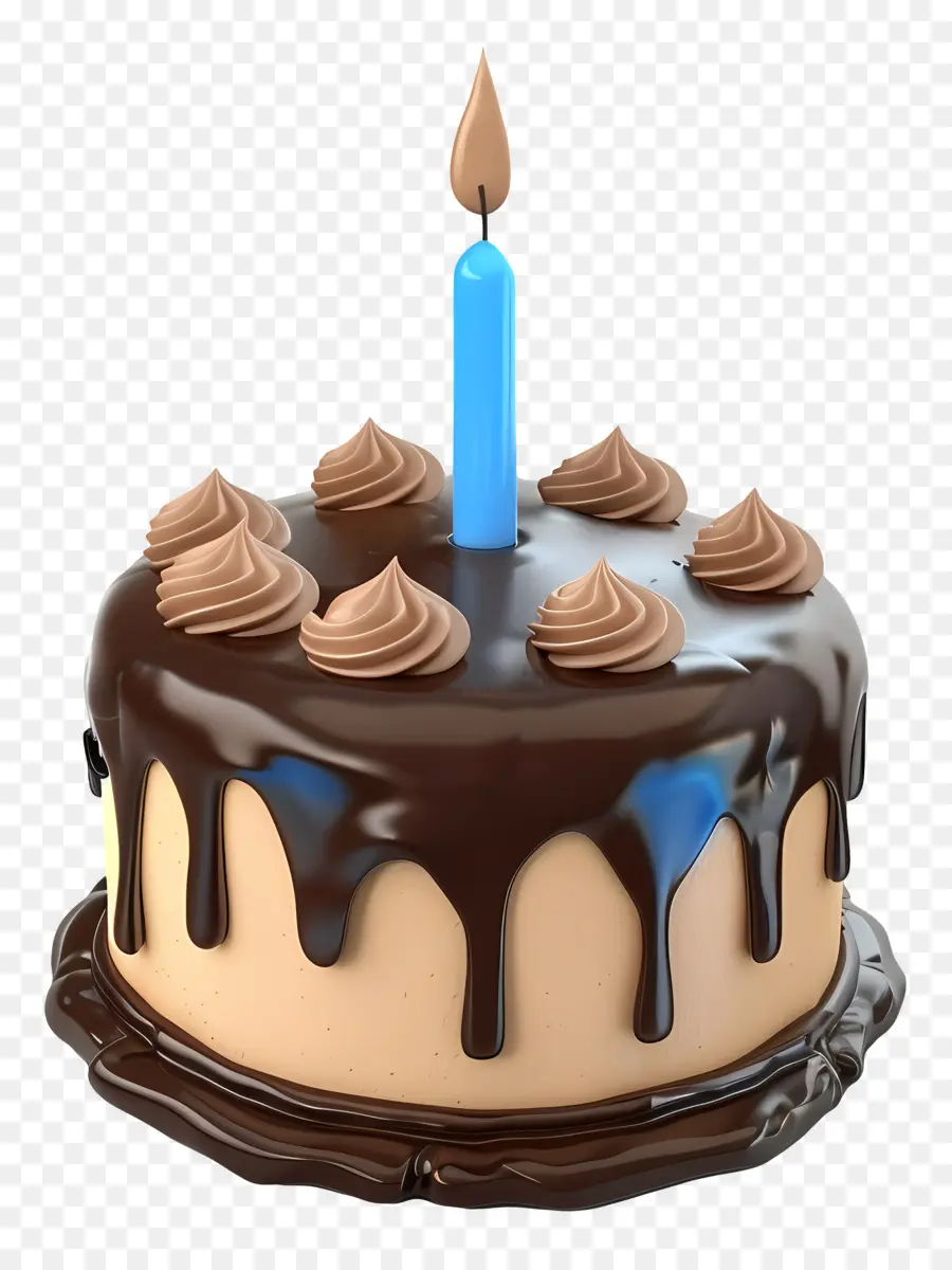 Bolo De Aniversário 3d，Bolo De Chocolate PNG