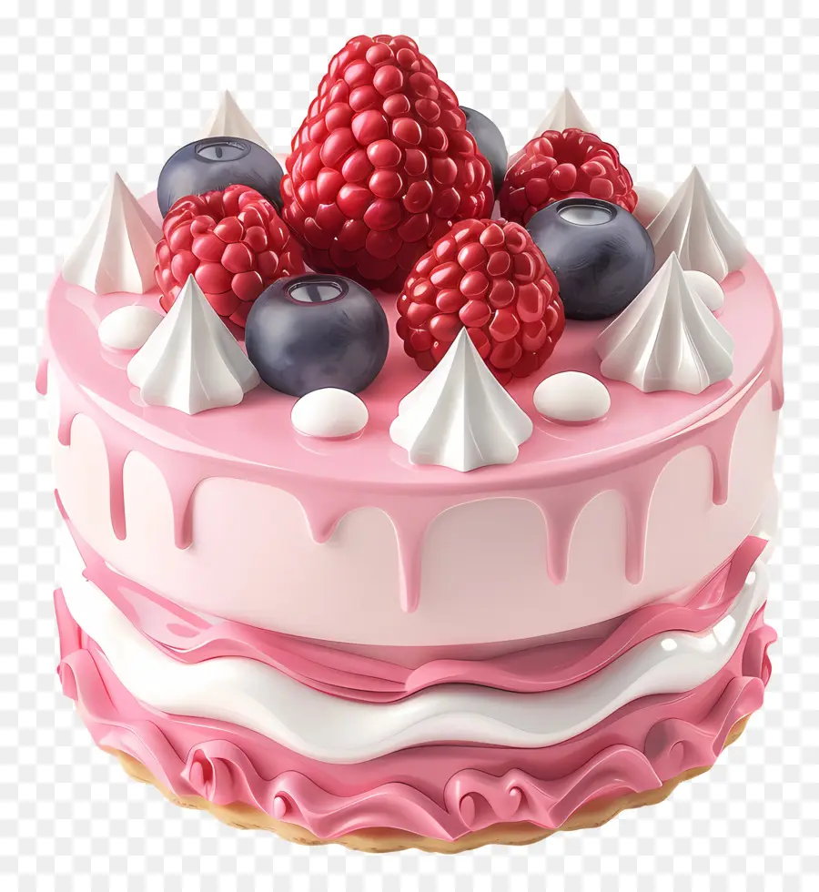 Bolo 3d，Bolo De Frutas PNG