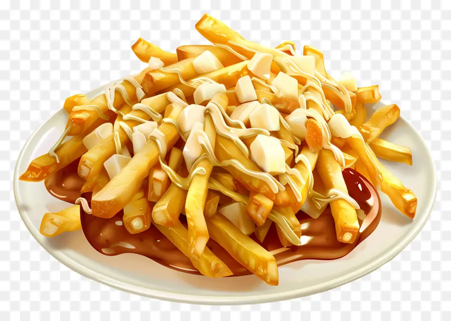 Poutine，Coalhada De Queijo PNG