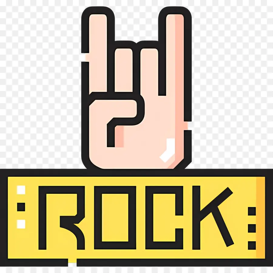 Música Rock，Sinal De Mão De Pedra PNG